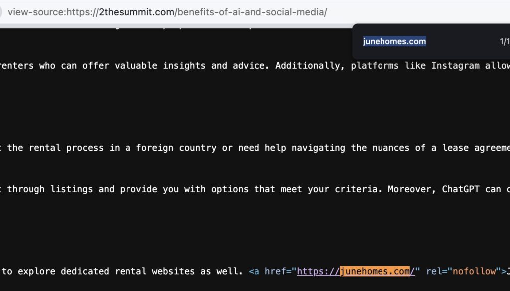 como checar un link no follow